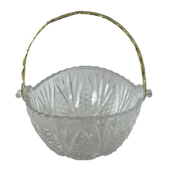 Mikasa Tender Rose Glass Mini Handled Basket Candy Dish WY941/524 with Box - Picture 3 of 10
